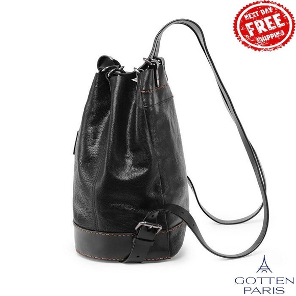 Women\'s Genuine Leather Canna Backpack Black Women\'s Bag main image 14